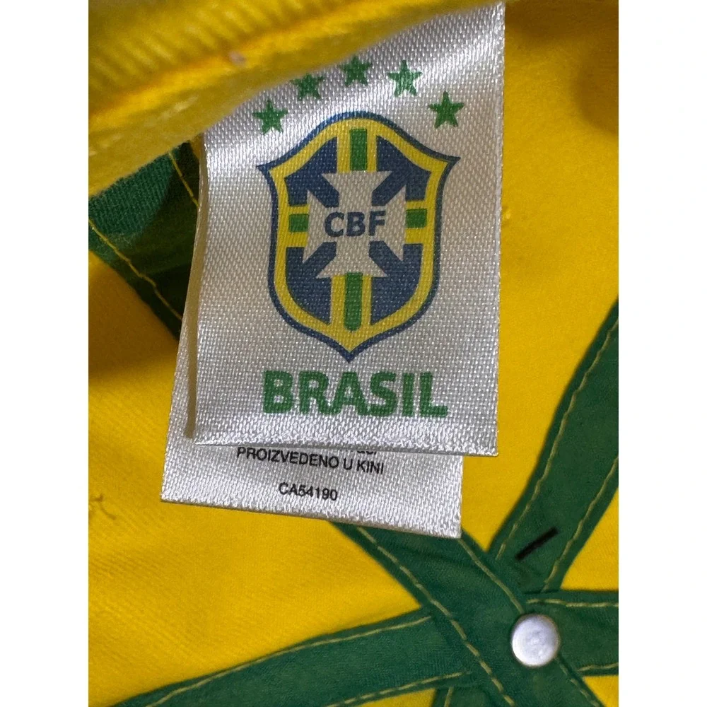 Fan Ink CBF Brasil National Team Soccer Snapback Hat Yellow Green Official NWT